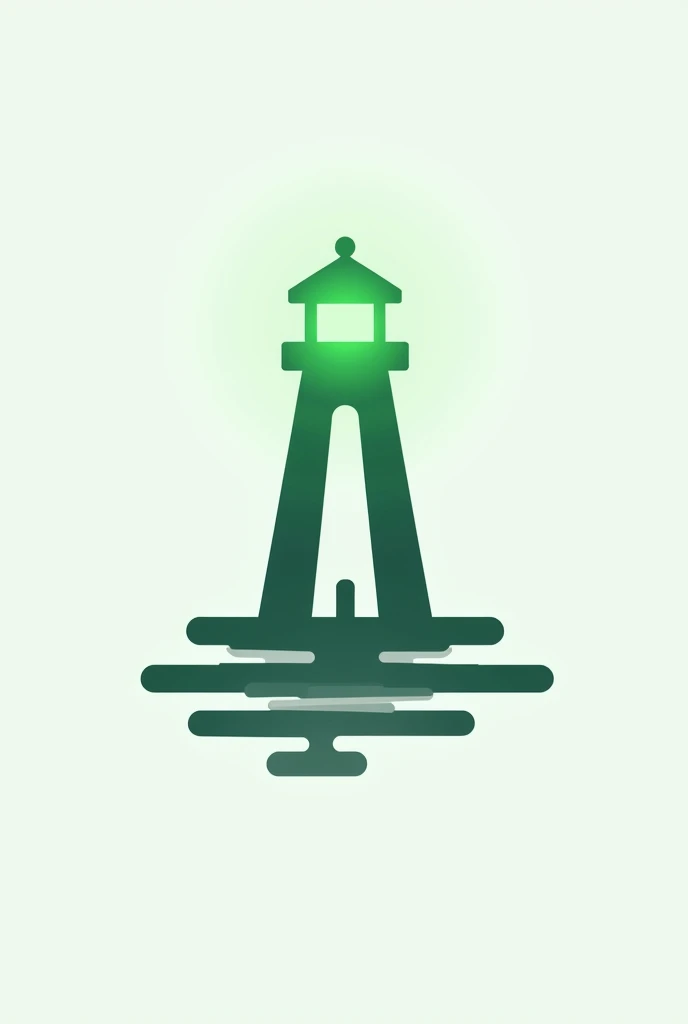 Lighthouse logo green light modern