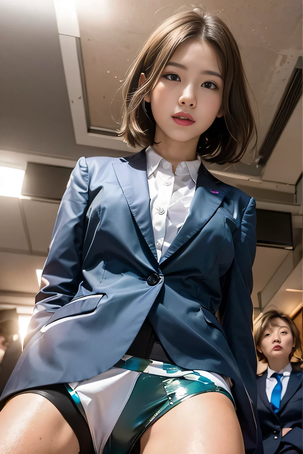 8k, RAW Portrait (Japanese women),masterpiece、Photorealistic:1.2、Realistic, Ultra-high resolution, Highest quality, Real Life Photos ,
((((1 female)))), Short Hairstyles,Slender body,、In the room、{Spread your legs、 From below photograph:1.6}
、((Ceiling From below:1.2))、(smile:0.7)、((She's wearing tiny white silk panties))、((Panty shot))、((A woman rolling up her skirt))、((From below:1.48))、((Crotch close-up:1.52))、((Pants with emphasis on the photo))、、((Spread your legs out to the side:1.4))、from below