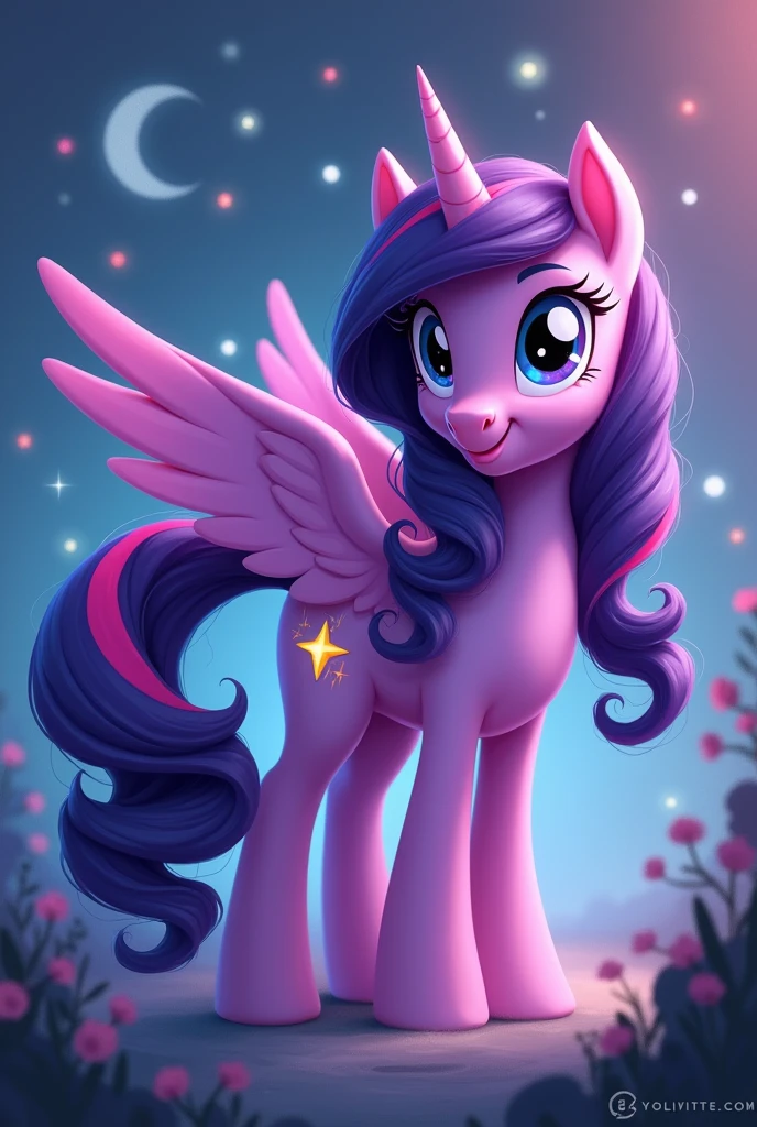 1.Twilight Sparkle:Body PurPle Hair ManeTail Blue PurPle Pink Eye Curly PurPle is Cutie Mark Magic Curly Pink 1 White 6 in Alicorn Girl 