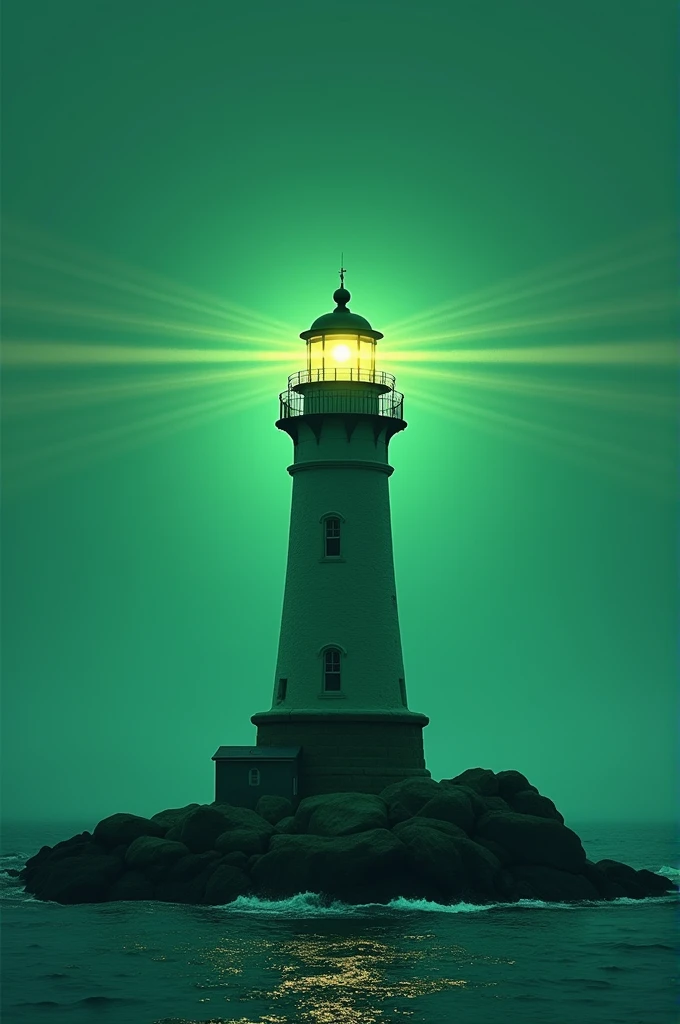 Logo green Lighthouse lights classic