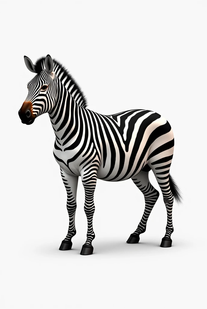 the zebra stripes are plain to see