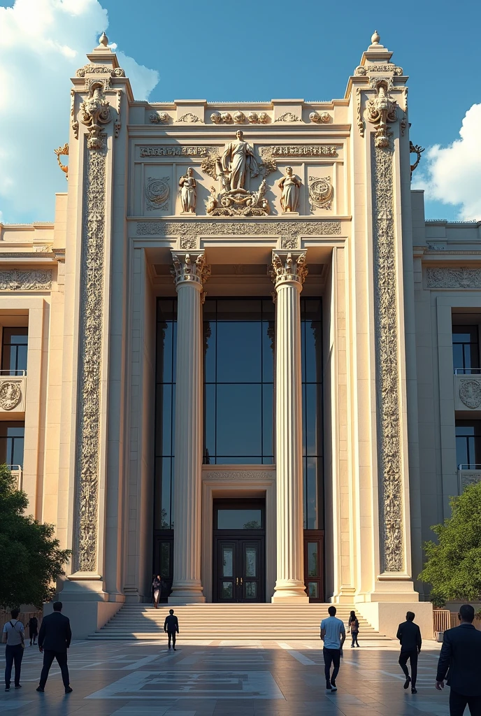 FACADE OF THE NATIONAL ACADEMY OF LETTERS, NATIONALIST AND MODERN ART WEEK