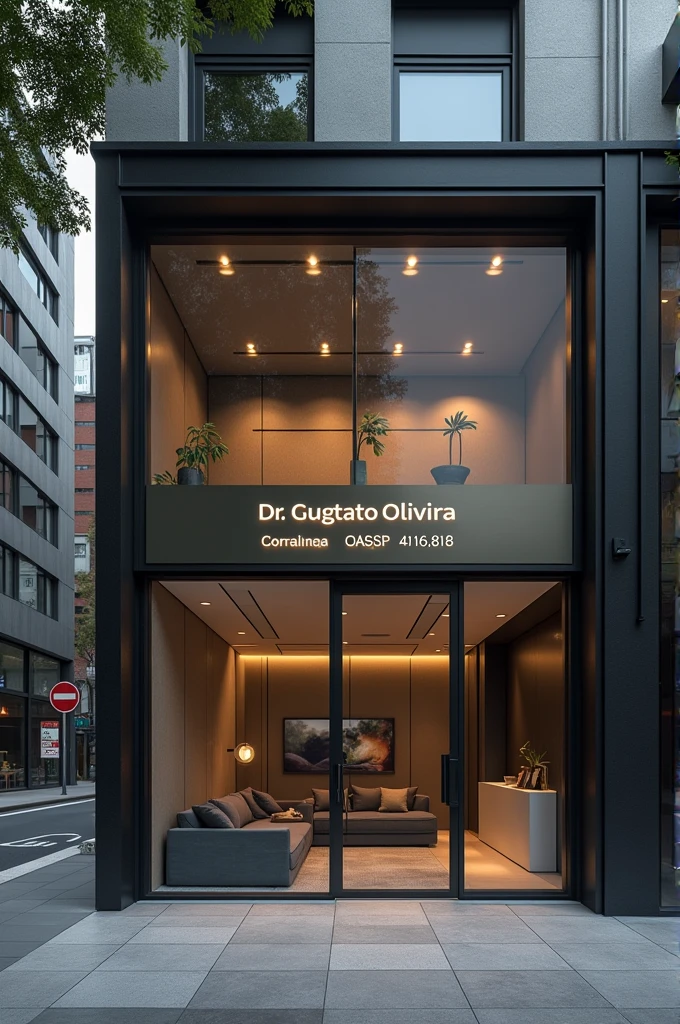 law office, with the sign “Dr Gustavo Oliveira OAB/SP 416.818”