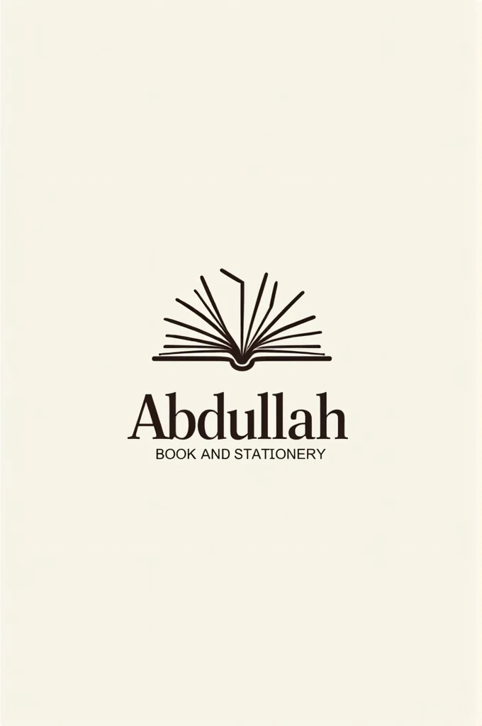 Make a logo with out any carecter for a book store named Abdullah Book and stationery