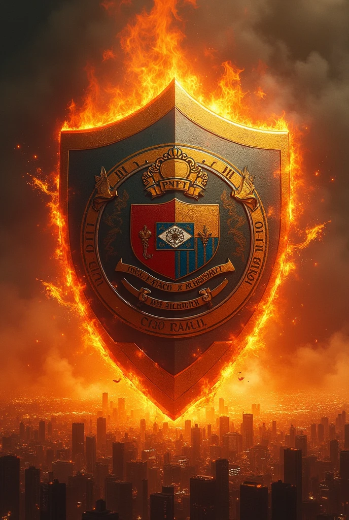 São Paulo&#39;s shield coming out of the fire 