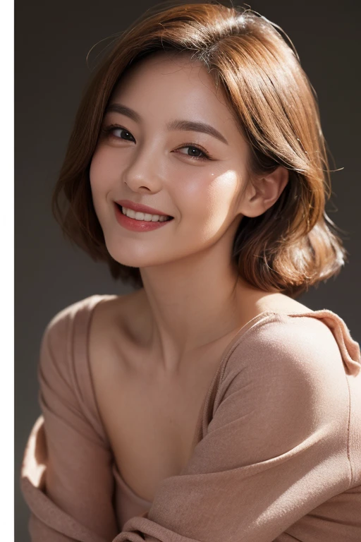 ((An incomparable masterpiece、top quality、female, 6、(wrinkled face:1.1)、(wrinkled body:1.3)、smile with one's teeth exposed、japanese mature、nudity, naked, thick thighs, ((완벽한 nudity))