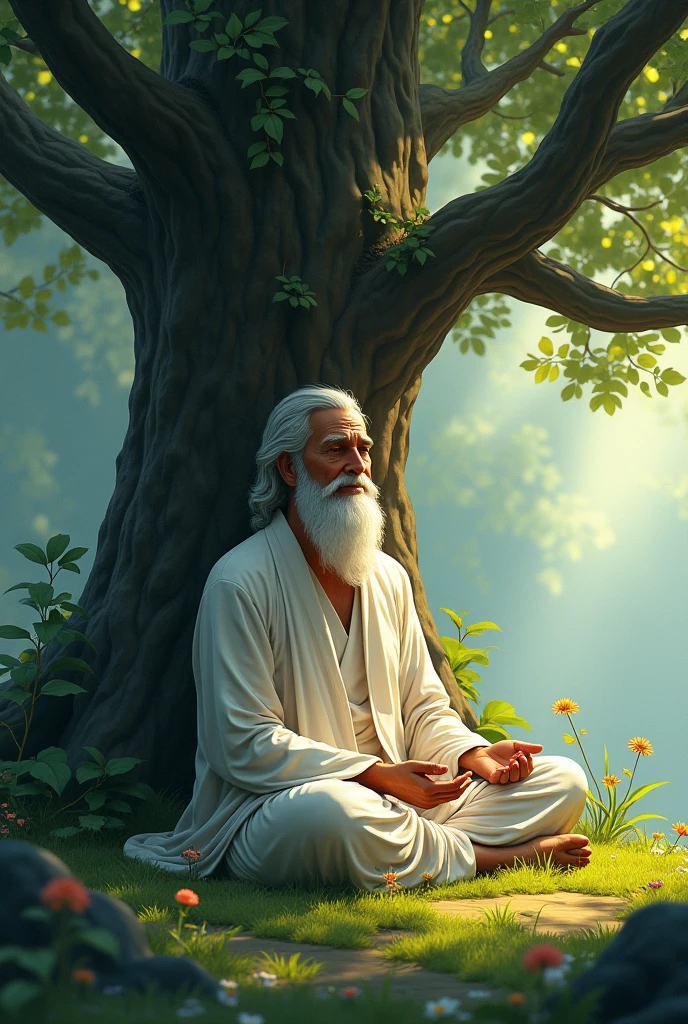 A saint under a tree
