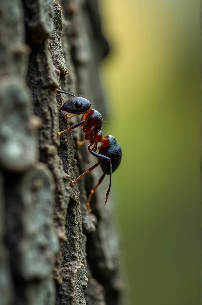 Ant on a tree