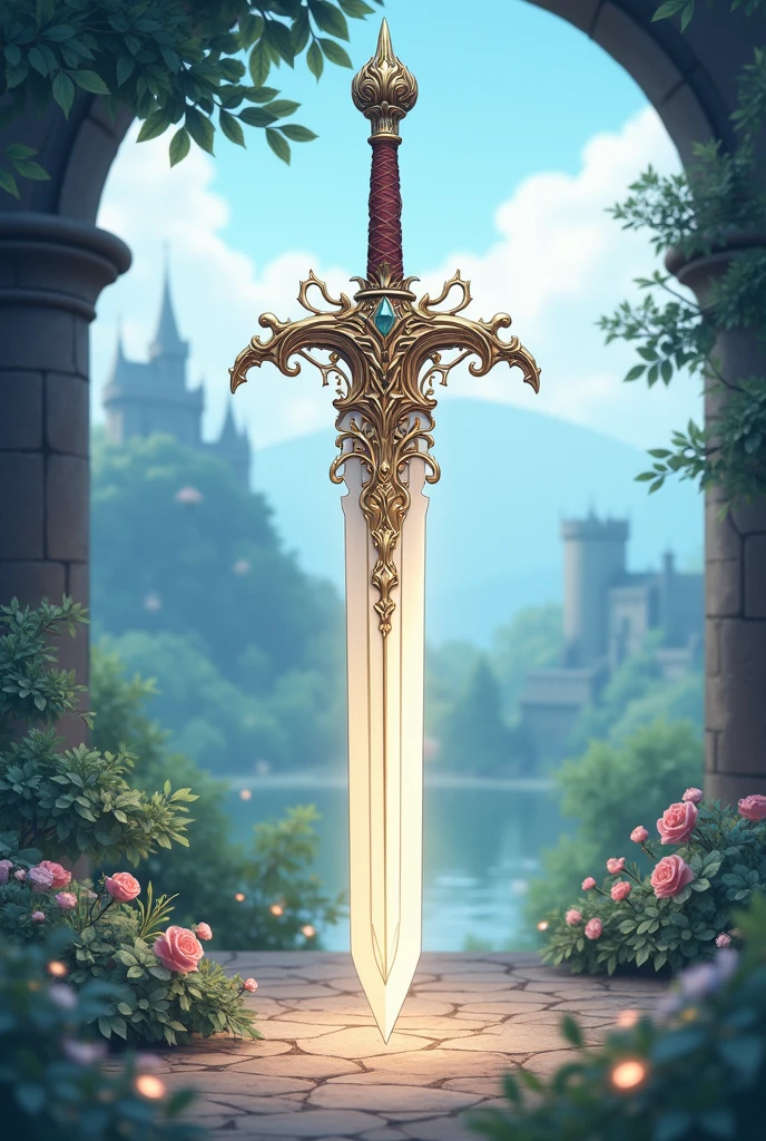 Weapons without people sword anime game medieval cute