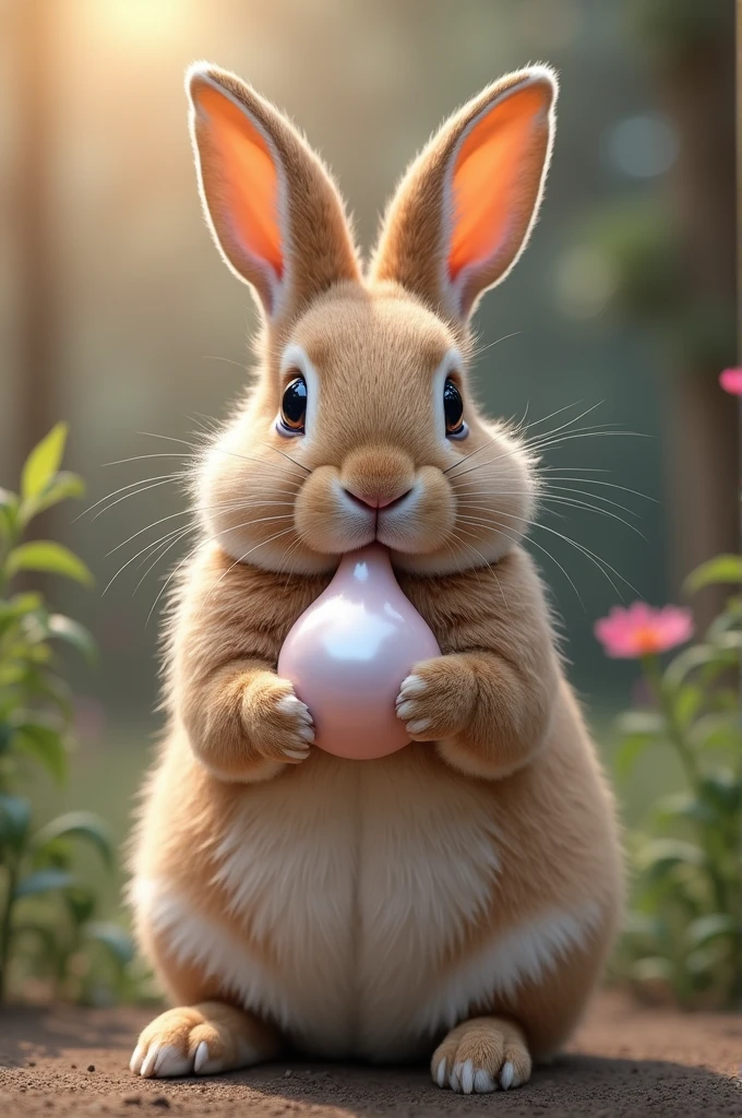 Rabbit with a huge penis