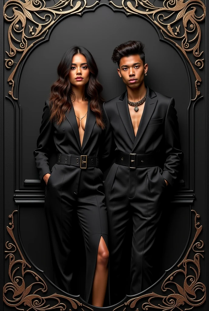 Create an invitation for a youth party in an all black theme