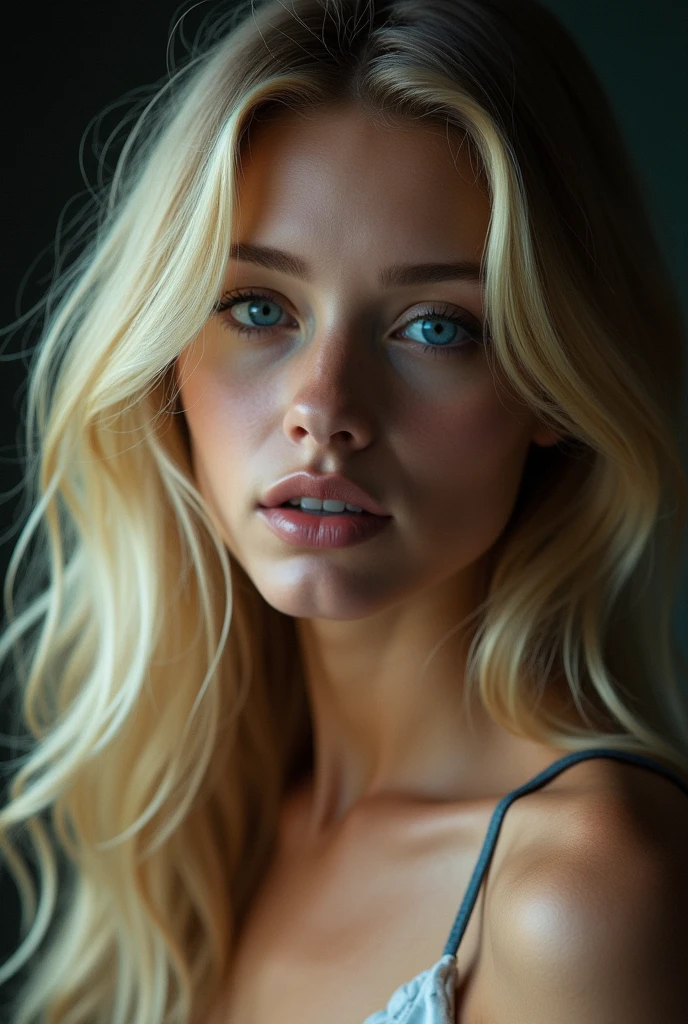 Masterpiece, absurdres,award winning photo, extremely detailed, amazing, fine detail, extremely detailed eyes and face, by lee jeffries nikon d850 film stock photograph 4 kodak portra 400 camera f1.6 lens rich colors hyper realistic lifelike texture dramatic lighting unrealengine trending on artstation cinestill 800 tungsten, beautiful rud_woman, a woman with long blond hair and blue eyes ,perfect rud_face, perfect rud_body