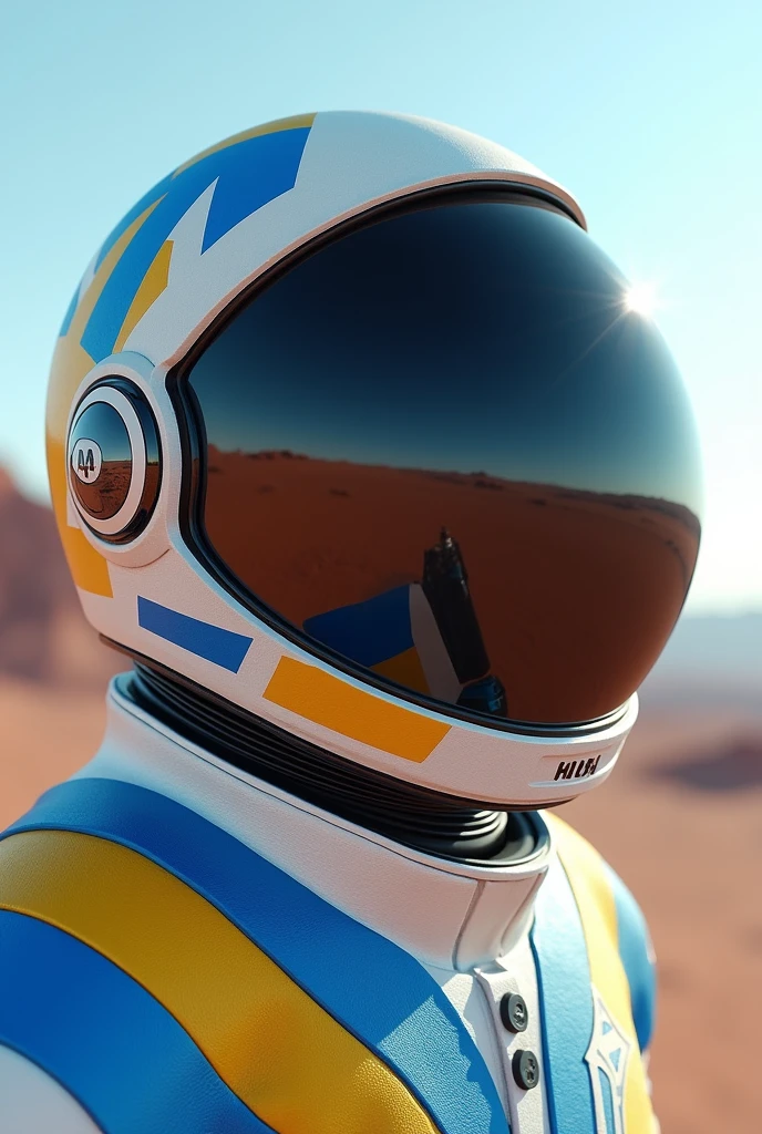 Astronaut helmet with Uruguay design