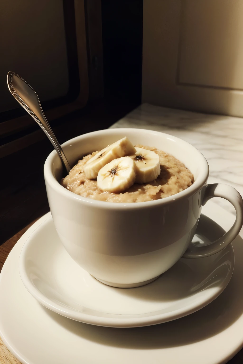 Banana Oatmeal Mug Cake image without people