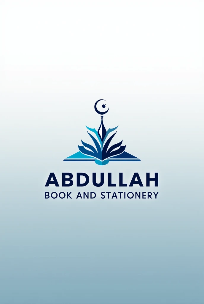 Make a logo with out any carecter for a book store named Abdullah Book and stationery
Make it blue and black