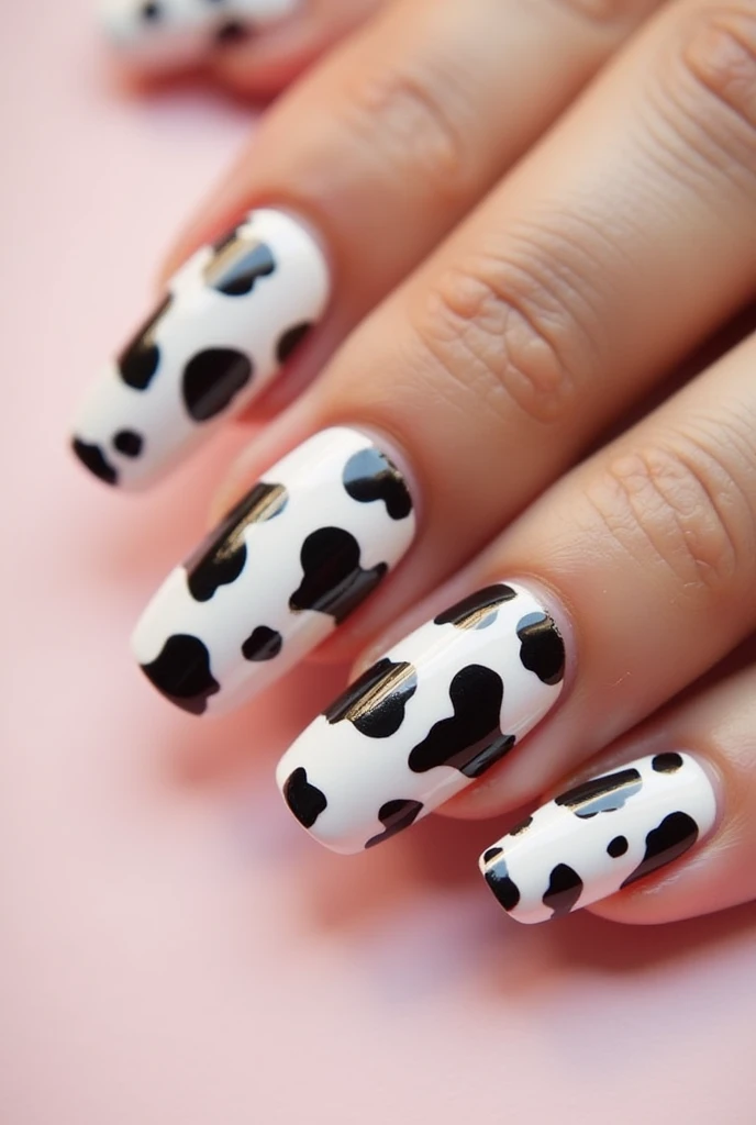Cow design nails