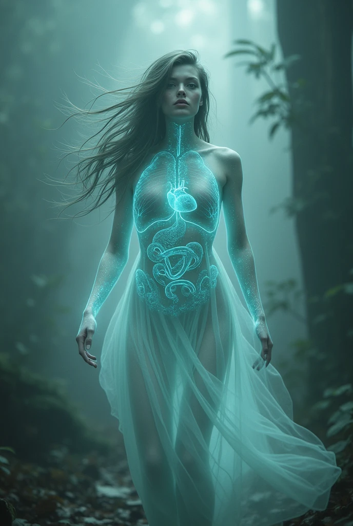 The ghost balan-balan a woman with shining heart and lungs and intestines but no body only head with long hair