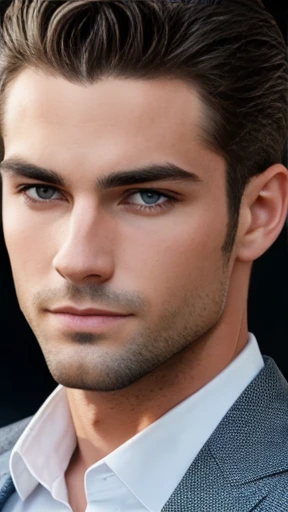 Handsome man Evraios focus on face