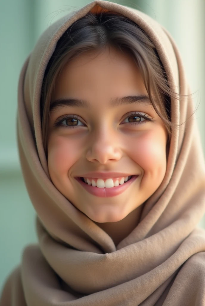 Generate an imageNice beautiful awesome. hijabi girl cutest smile