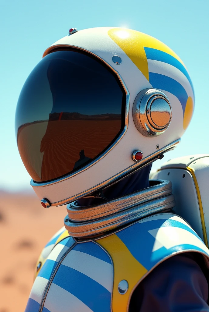 Astronaut helmet with Uruguay design