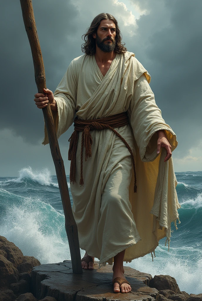 Jesus Christ with rudder