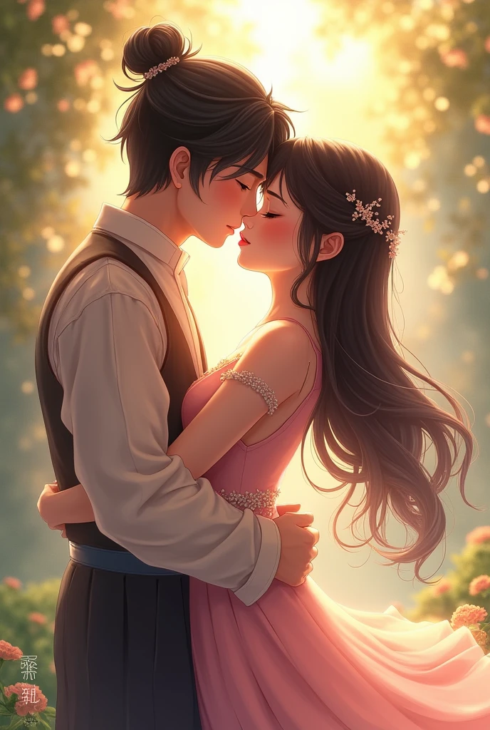 Cailin and Xiao yan kiss