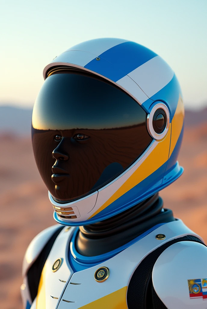 Astronaut helmet with Uruguay design