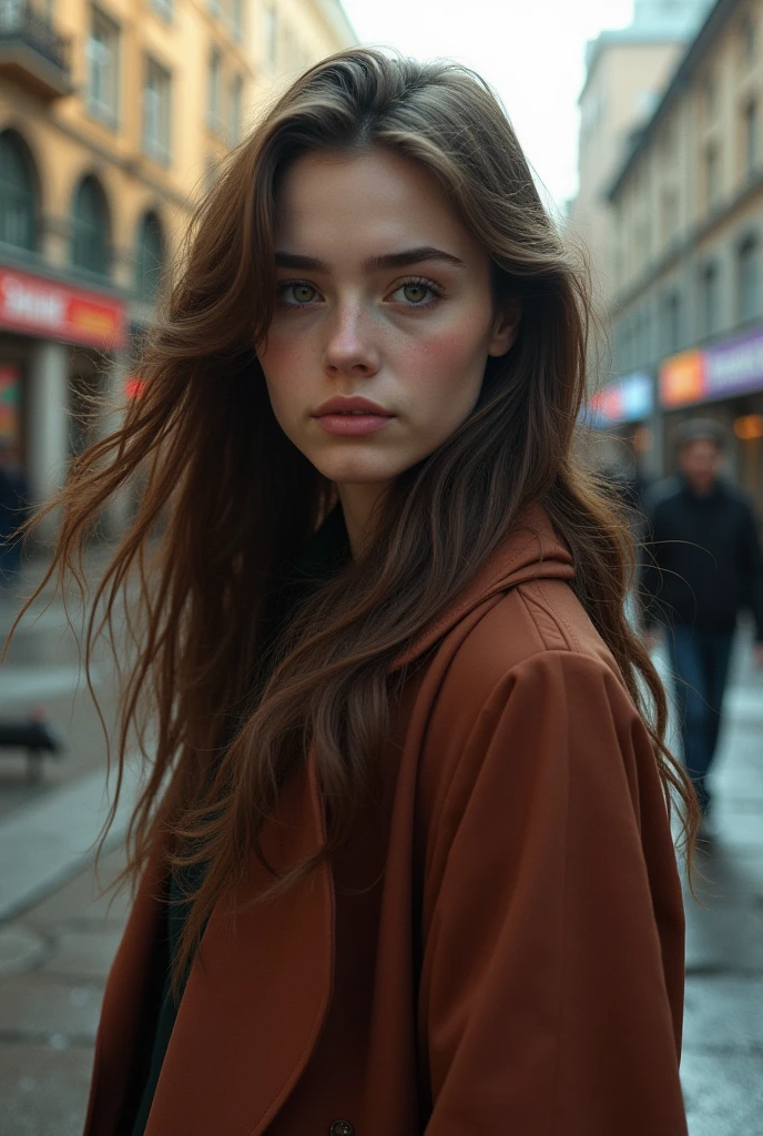 girl 18-1, Lives in Kazan in the 80-90s. Brown hair, light eyes, bright skin. the girl has a hidden gift