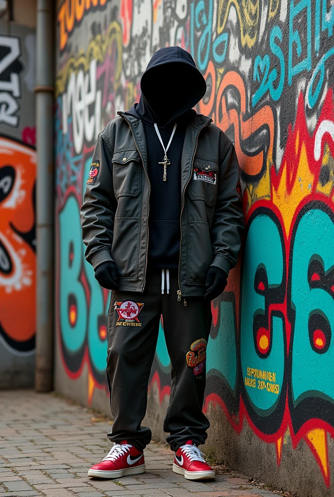 Urban background with graffiti and in the center it says Urban Clothing and it stands out more than the background
