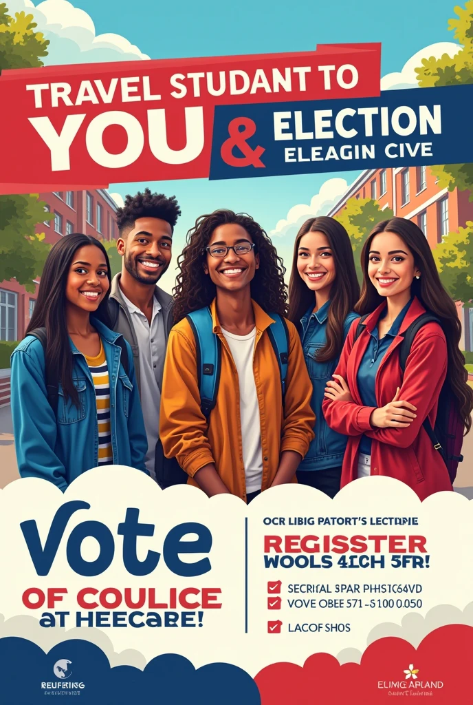 A poster for high school voting