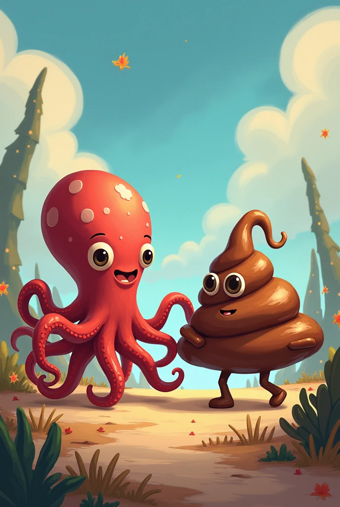 poop、octopus