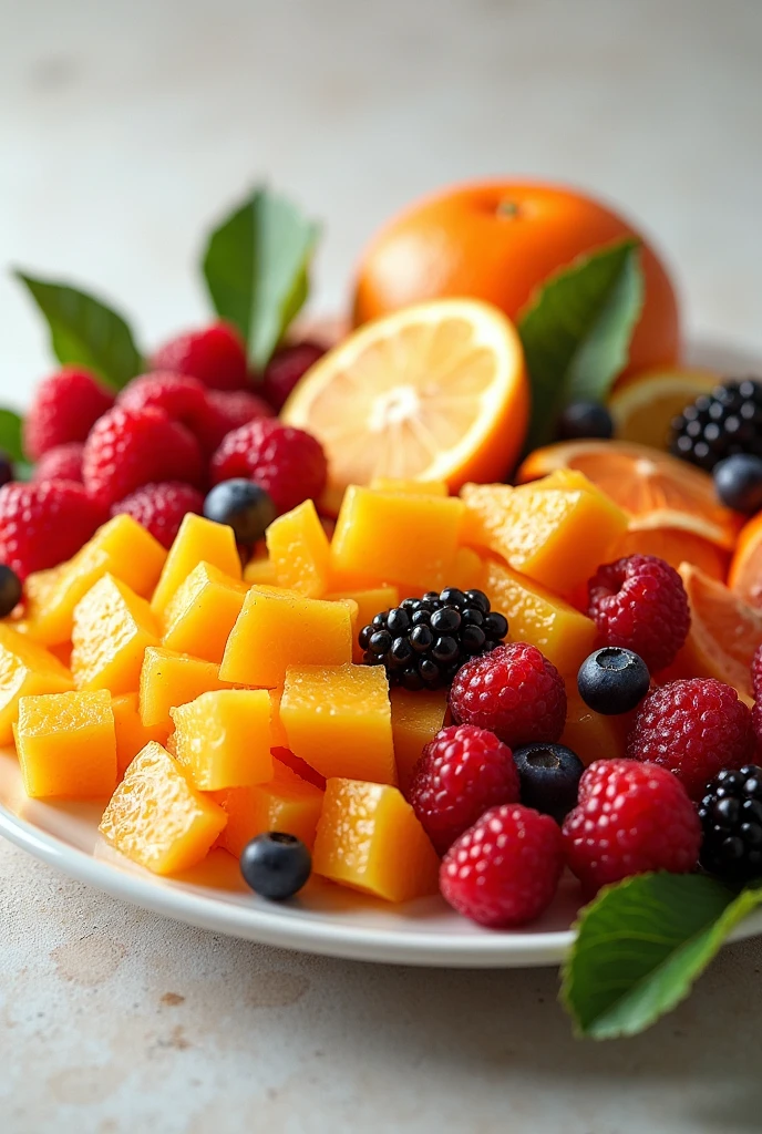 (masterpiece), Highest quality, Highest quality, Diced Fruit Dish、