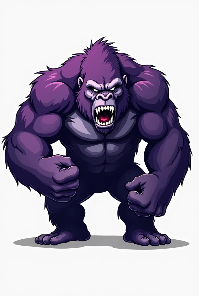 Angry gorilla purple circular logo

