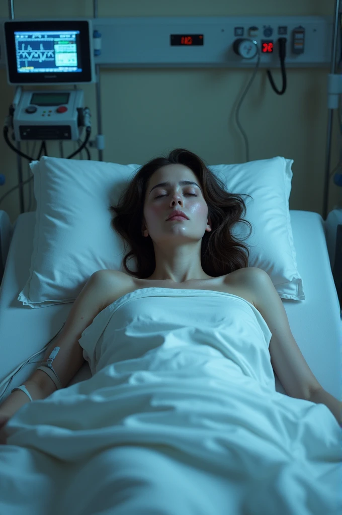Woman in hospital