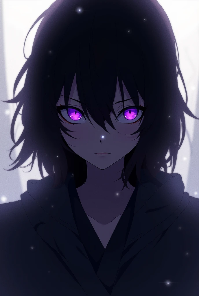 Purple eyes, Open your mouth a little, Lens flare, silhouette, silhouette, Sparkle Effect, Ukiyo-e, 