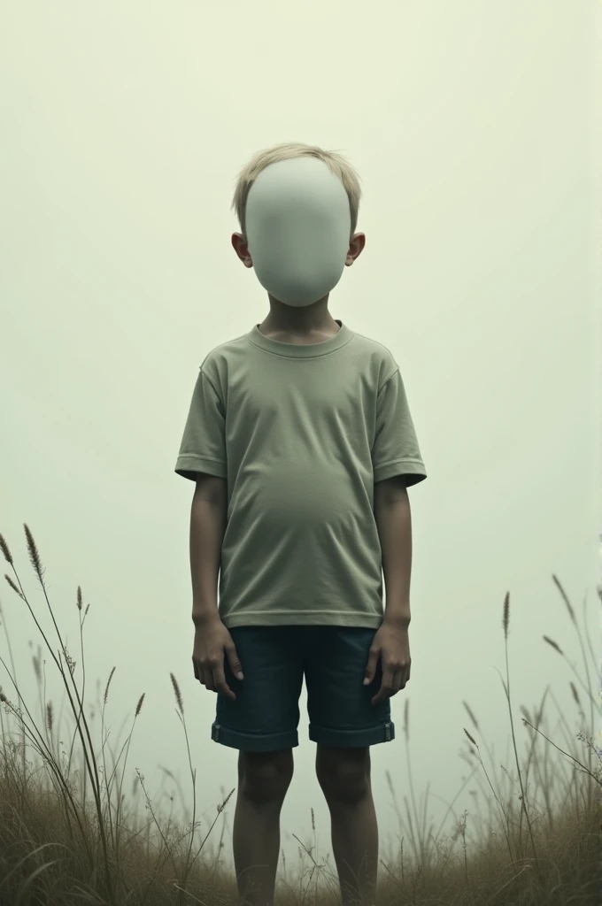 Faceless character boy