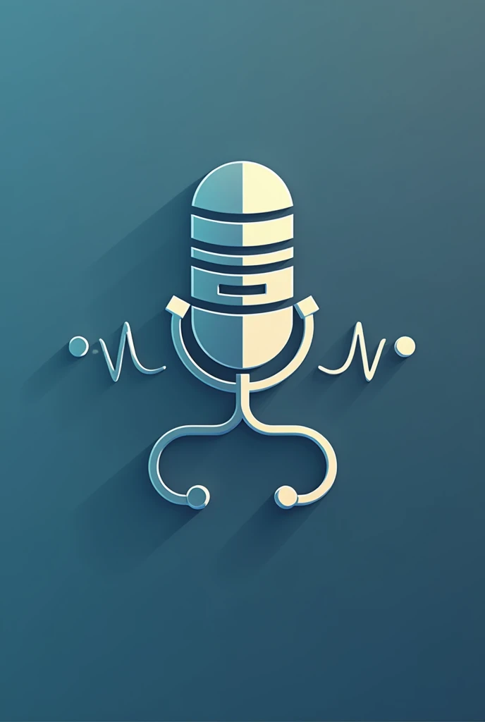 Logo that mixes microphone with stethoscope 
