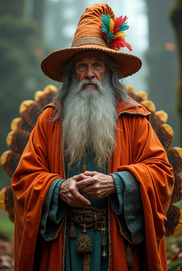 Image of the wizard Gandalf in a turkey costume 