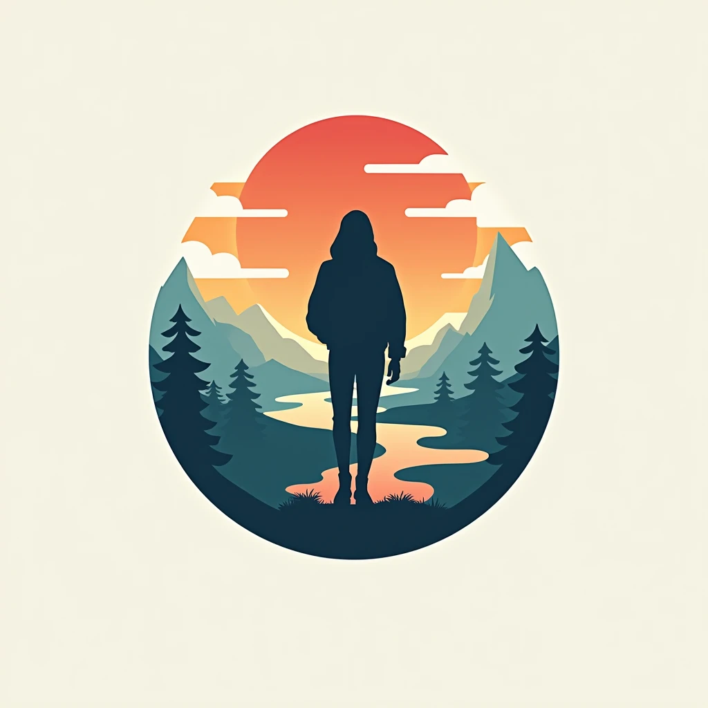 Create a logo for a tiktok account about digital nomad