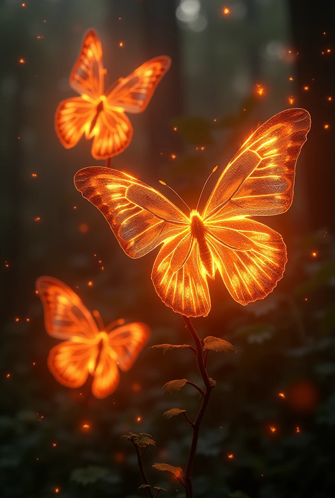 (photorealism:1.2), butterflies on fire