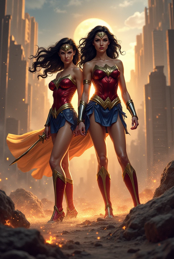 Wondergirl and Wonder Womam sexy