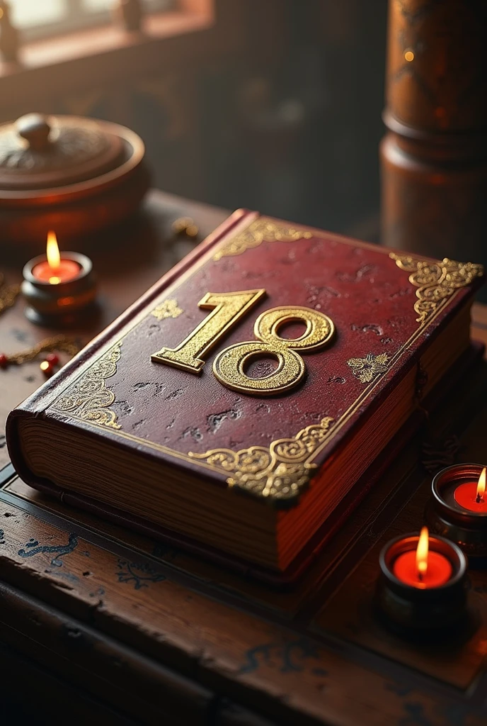 Mahabarata holybook with number 18