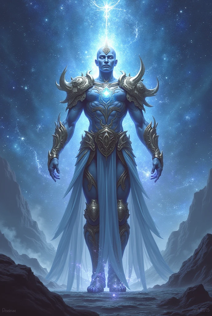 A celestial warrior waking