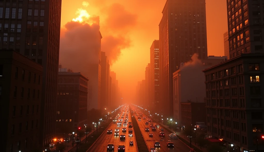 New York City in Chaos; fires in buildings in broad daylight