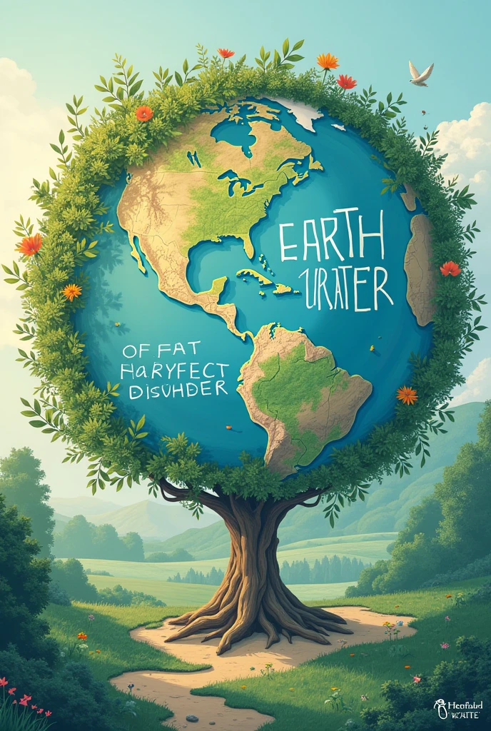 Create a poster to promote the Earth Charter and make everyone want to read it,and get inspired by the text: I. Respect and care for the community of life The passage emphasizes the need to respect the Earth and all the diversity of life it harbors, recognizing that all living things are interconnected and have intrinsic value, regardless of its usefulness to humans. Affirms the importance of recognizing the inherent dignity of all human beings, valuing your intellectual potential, artistic, ethical and spiritual. Furthermore, highlights the importance of caring for the community of life with understanding, compassion and love, recognizing that the use and management of natural resources must be accompanied by a commitment to avoid harm to the environment and protect the rights of people. The passage also highlights the responsibility of using freedom, the knowledge and power acquired in order to promote the common good. In addition, advocates the construction of democratic societies that are fair, participatory, sustainable and peaceful, ensuring that everyone has their human rights and fundamental freedoms guaranteed, as well as the importance of preserving the Earth&#39;s gifts and beauty for future generations, recognizing that the actions of each generation must take into account the needs of the next, transmitting values, traditions and institutions that ensure the long-term prosperity of human and ecological communities. 

II. Ecological integrity This excerpt highlights the importance of protecting and restoring the integrity of Earth&#39;s ecological systems., focusing on the conservation of biodiversity and the natural processes that sustain life. The adoption of sustainable development plans that integrate environmental conservation into all development initiatives is advocated.. This includes the creation and protection of nature reserves and marine areas to preserve ecosystems and biodiversity., beyond the recovery of endangered species
