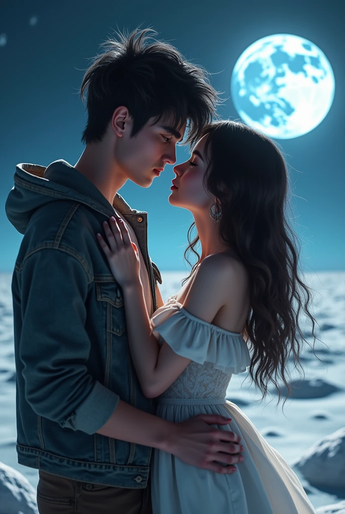 Bad Boy and cute girl love on moon
Very beautiful girl