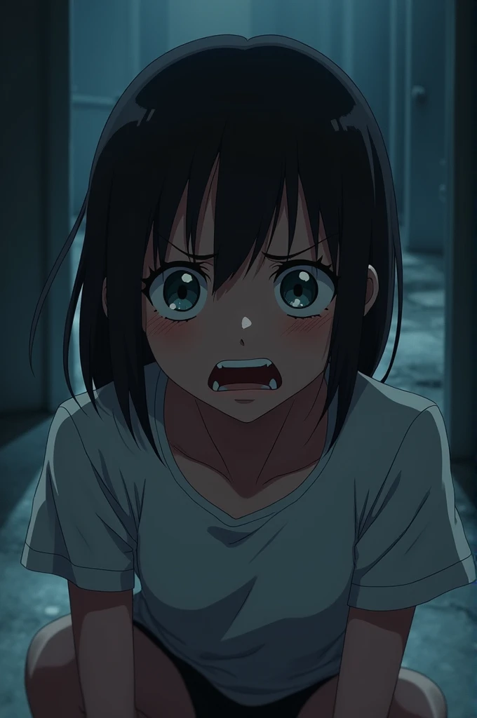 Scared anime character