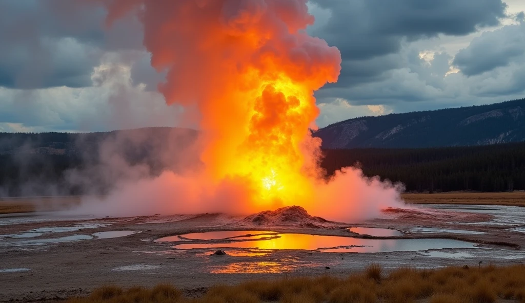 Yellowstone, Wyoming, USA em caos; bombas explodindo