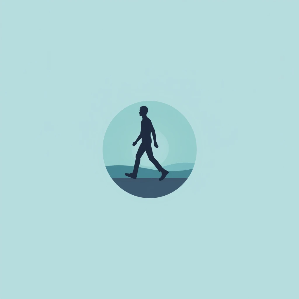 Create a logo for a tiktok account about digital nomad, blue style, minimalist,