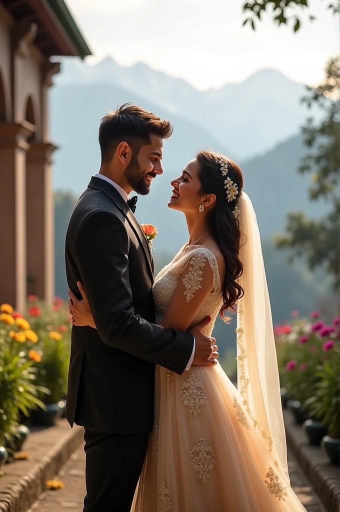 Beautiful couple at honeymoon AI image for Shimla